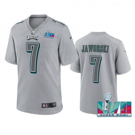 Camiseta Hombre NFL Philadelphia Eagles Ron Jaworski 7 Atmosphere Gris Super Bowl LVII